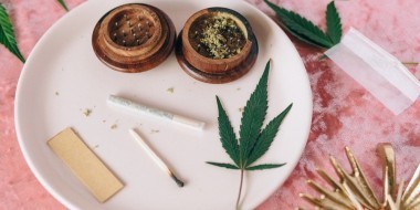 Medical cannabis on a plate