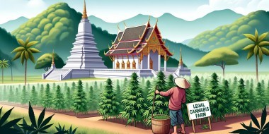 Artwork of legal cannabis in Thailand