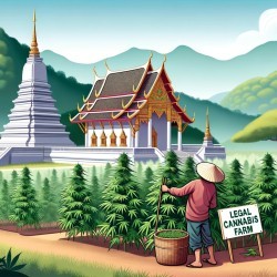 Legal cannabis farm in Thailand artwork